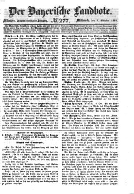 Der Bayerische Landbote Mittwoch 3. Oktober 1860