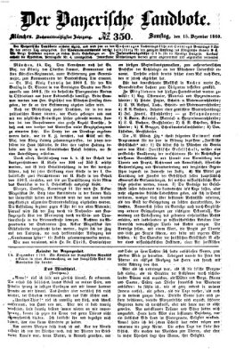 Der Bayerische Landbote Samstag 15. Dezember 1860