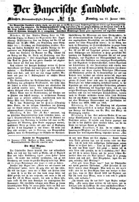 Der Bayerische Landbote Sonntag 13. Januar 1861