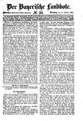 Der Bayerische Landbote Sonntag 20. Januar 1861