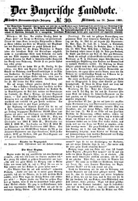 Der Bayerische Landbote Mittwoch 30. Januar 1861
