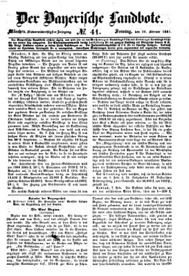 Der Bayerische Landbote Sonntag 10. Februar 1861