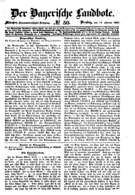Der Bayerische Landbote Dienstag 19. Februar 1861