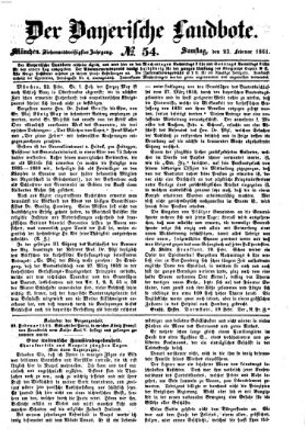 Der Bayerische Landbote Samstag 23. Februar 1861