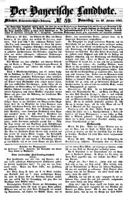 Der Bayerische Landbote Donnerstag 28. Februar 1861