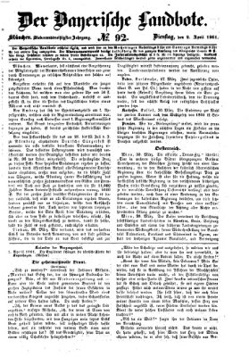 Der Bayerische Landbote Dienstag 2. April 1861