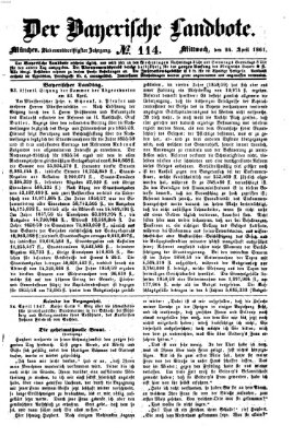 Der Bayerische Landbote Mittwoch 24. April 1861