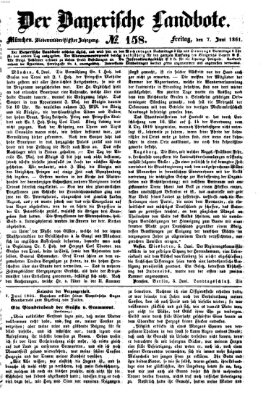 Der Bayerische Landbote Freitag 7. Juni 1861