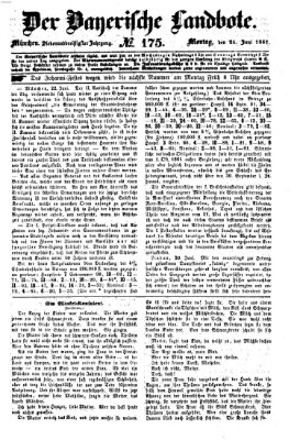 Der Bayerische Landbote Montag 24. Juni 1861