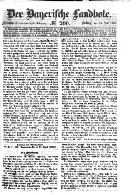 Der Bayerische Landbote Freitag 19. Juli 1861