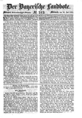 Der Bayerische Landbote Mittwoch 31. Juli 1861