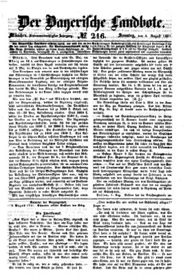 Der Bayerische Landbote Sonntag 4. August 1861