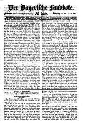 Der Bayerische Landbote Samstag 17. August 1861
