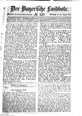Der Bayerische Landbote Sonntag 25. August 1861