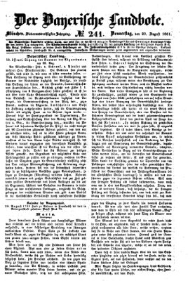 Der Bayerische Landbote Donnerstag 29. August 1861