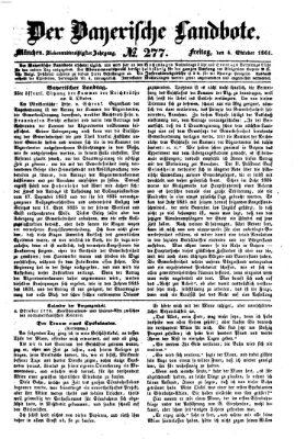 Der Bayerische Landbote Freitag 4. Oktober 1861