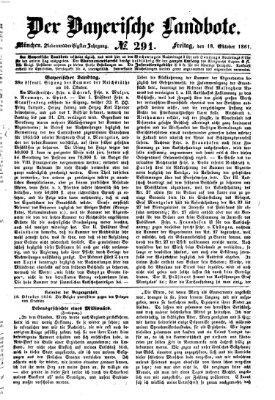 Der Bayerische Landbote Freitag 18. Oktober 1861