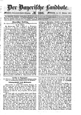 Der Bayerische Landbote Mittwoch 23. Oktober 1861