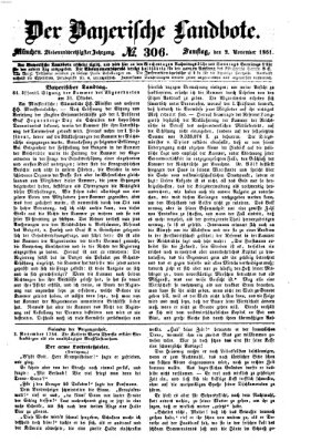 Der Bayerische Landbote Samstag 2. November 1861