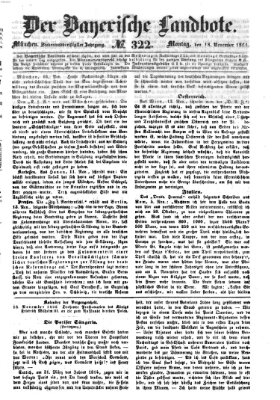 Der Bayerische Landbote Montag 18. November 1861