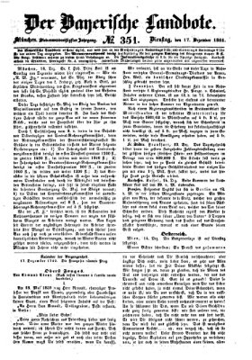 Der Bayerische Landbote Dienstag 17. Dezember 1861
