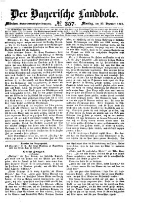 Der Bayerische Landbote Montag 23. Dezember 1861