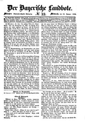 Der Bayerische Landbote Mittwoch 22. Januar 1862