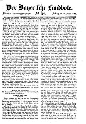 Der Bayerische Landbote Freitag 31. Januar 1862