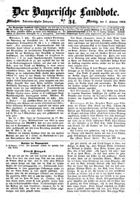 Der Bayerische Landbote Montag 3. Februar 1862