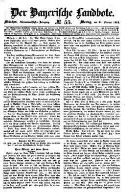 Der Bayerische Landbote Montag 24. Februar 1862