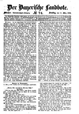 Der Bayerische Landbote Samstag 15. März 1862