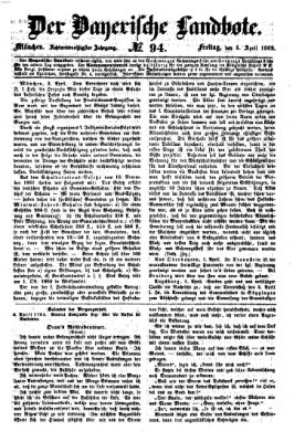 Der Bayerische Landbote Freitag 4. April 1862