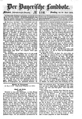 Der Bayerische Landbote Samstag 26. April 1862