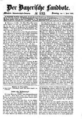 Der Bayerische Landbote Sonntag 1. Juni 1862