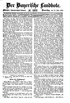 Der Bayerische Landbote Donnerstag 12. Juni 1862