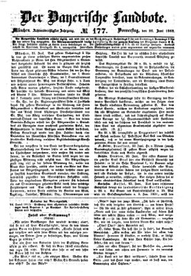Der Bayerische Landbote Donnerstag 26. Juni 1862