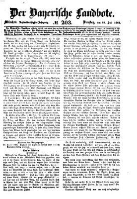 Der Bayerische Landbote Dienstag 22. Juli 1862