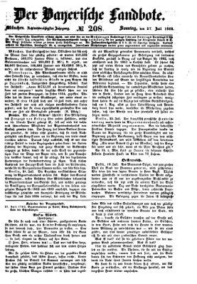 Der Bayerische Landbote Sonntag 27. Juli 1862