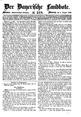 Der Bayerische Landbote Mittwoch 6. August 1862