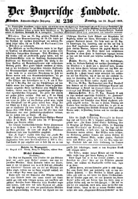 Der Bayerische Landbote Sonntag 24. August 1862