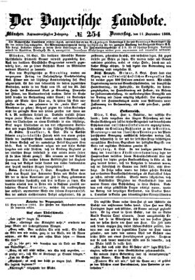 Der Bayerische Landbote Donnerstag 11. September 1862