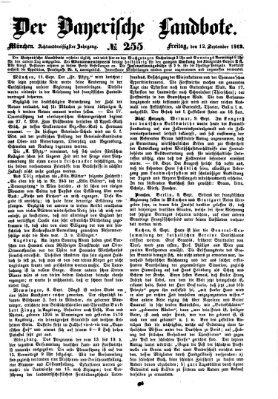 Der Bayerische Landbote Freitag 12. September 1862