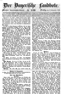 Der Bayerische Landbote Dienstag 16. September 1862