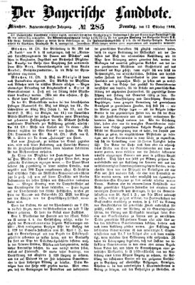 Der Bayerische Landbote Sonntag 12. Oktober 1862