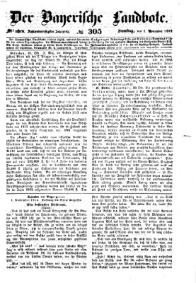 Der Bayerische Landbote Samstag 1. November 1862