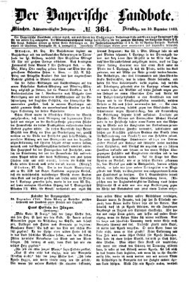 Der Bayerische Landbote Dienstag 30. Dezember 1862