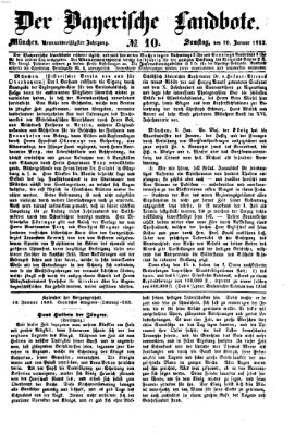 Der Bayerische Landbote Samstag 10. Januar 1863