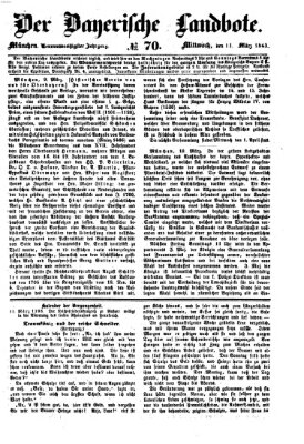 Der Bayerische Landbote Mittwoch 11. März 1863