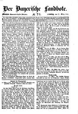 Der Bayerische Landbote Sonntag 15. März 1863