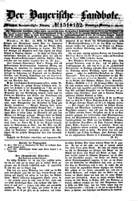 Der Bayerische Landbote Sonntag 31. Mai 1863